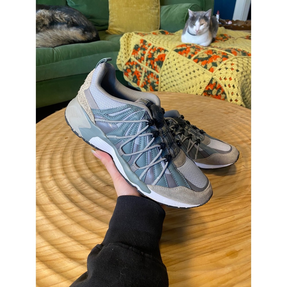 Puma Disc Blaze Sneakers Grey Teal Low Top Lifestyle Trainers Disc System Women